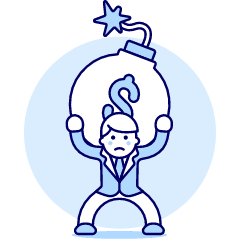 Carry Debt Bomb 1 Illustration from UX Duotone Set