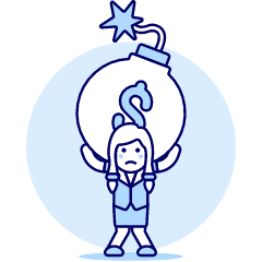 Carry Debt Bomb 4 Illustration from UX Duotone Set