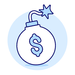 Debt Bomb Illustration from UX Duotone Set