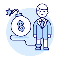 Debt Bomb Chain 1 Illustration from UX Duotone Set