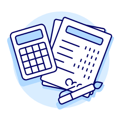 Invoice Calculating Illustration from UX Duotone Set