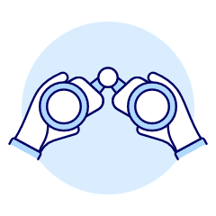 Binoculars Hands Illustration from UX Duotone Set