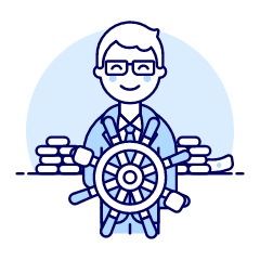 Business Captain 1 Illustration from UX Duotone Set