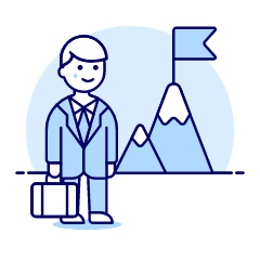 Businessman Peak 1 Illustration from UX Duotone Set