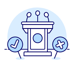 Podium Vote Illustration from UX Duotone Set