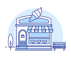 Ice Cream Shop Illustration from UX Duotone Set