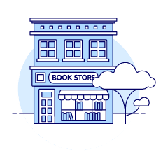 Bookstore Illustration from UX Duotone Set