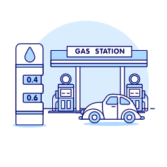 Gas Station Illustration from UX Duotone Set