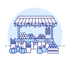 Market Illustration from UX Duotone Set