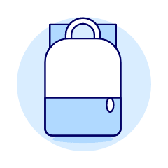 YELLOW RED Bagpack Illustration from UX Duotone Set