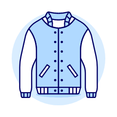 Baseball Jacket Illustration from UX Duotone Set