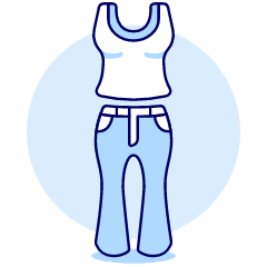 Jeans TANK TOP Illustration from UX Duotone Set
