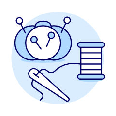 Sewing Tools Illustration from UX Duotone Set