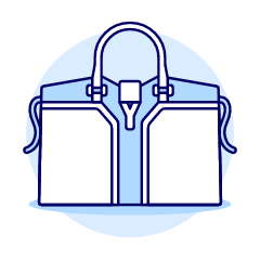 BLUE Purse Illustration from UX Duotone Set