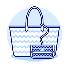 ZIGZAG PATTERN Purse Illustration from UX Duotone Set