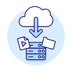 Cloud Download 18 Illustration from UX Duotone Set