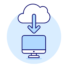 Cloud Download 2 Illustration from UX Duotone Set