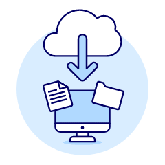 Cloud Download 3 Illustration from UX Duotone Set