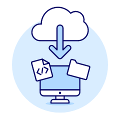 Cloud Download 4 Illustration from UX Duotone Set