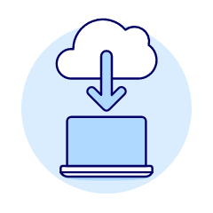 Cloud Download 8 Illustration from UX Duotone Set