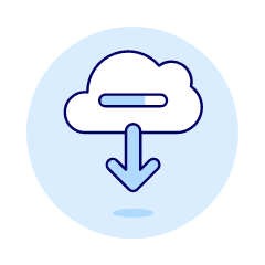 Cloud Downloading Illustration from UX Duotone Set