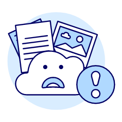Cloud Storage Warning Illustration from UX Duotone Set