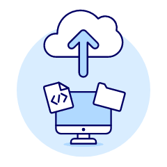 Cloud Upload 4 Illustration from UX Duotone Set