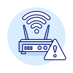 Wifi Signal Warning Illustration from UX Duotone Set