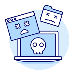 Web Infected Illustration from UX Duotone Set