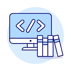 Coding Books Illustration from UX Duotone Set