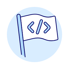 Coding Flag Illustration from UX Duotone Set