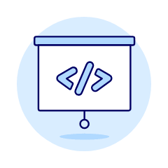 Coding Projector Illustration from UX Duotone Set