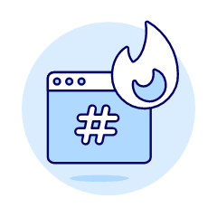 Hastag Burning Illustration from UX Duotone Set