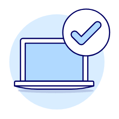 Laptop Checked Illustration from UX Duotone Set