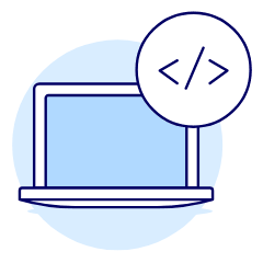 Laptop Coding Illustration from UX Duotone Set