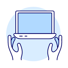 Laptop Hand 1 Illustration from UX Duotone Set