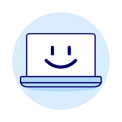 Laptop Smiley 1 Illustration from UX Duotone Set