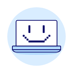 Laptop Smiley 2 Illustration from UX Duotone Set