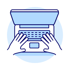 Macbook Typing 1 Illustration from UX Duotone Set