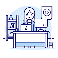 Coding Workstation 5 Illustration from UX Duotone Set