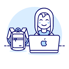Hacker Backpack 1 Illustration from UX Duotone Set