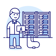 Server Technician 1 Illustration from UX Duotone Set