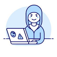 Hacker 1 Illustration from UX Duotone Set