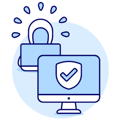 Protected Pc Illustration from UX Duotone Set