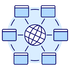 Global Network Illustration from UX Duotone Set