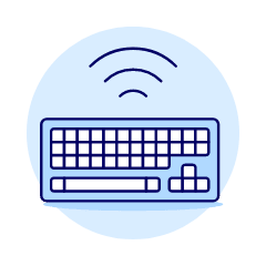 Wireless Keyboard Illustration from UX Duotone Set