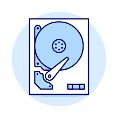 Hard Disk Illustration from UX Duotone Set