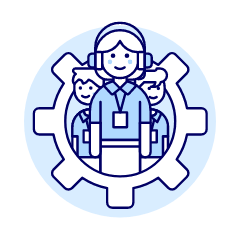 Tech Support Team 2 Illustration from UX Duotone Set