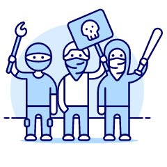 Rioters Gang Illustration from UX Duotone Set