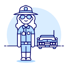 Sheriff Car 2 Illustration from UX Duotone Set